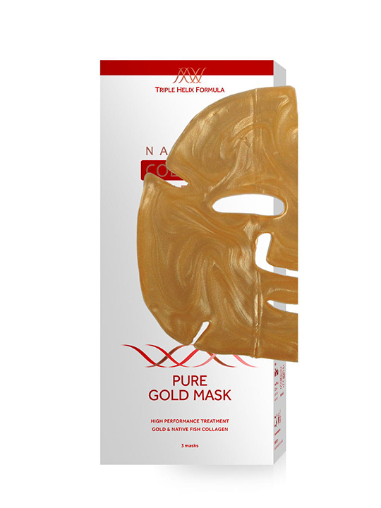 EX-NATURAL Collagen Inventia® + Nano Gold Facial Mask 3szt